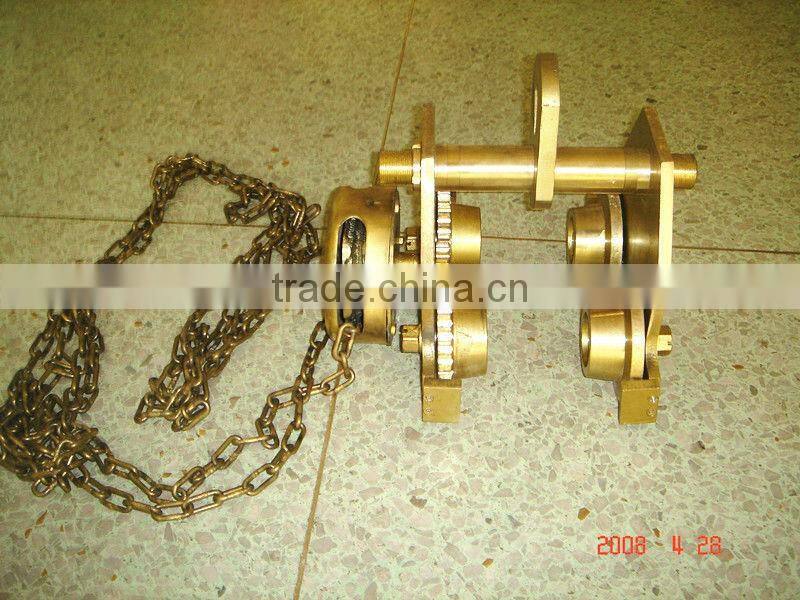 Manual Monorail Hoist , Non Sparking chain tools