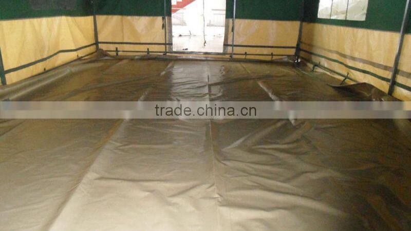 high quality waterproof double roof tent PVC coated with mud flap