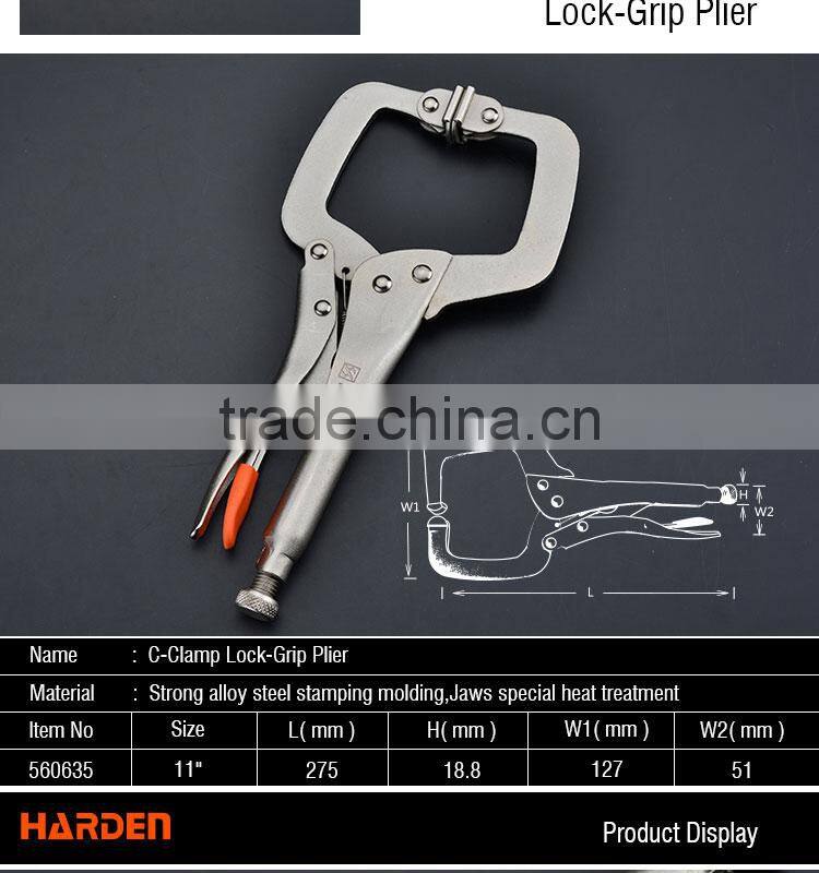 Professional C-Clamp Lock Grip Pliers With Swivel Pads