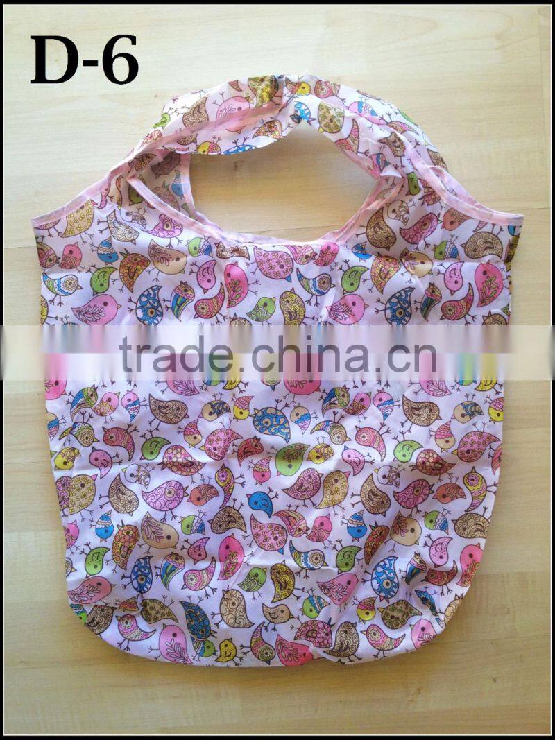 Reusable and Recyclable Folding Tote Bag with Snap Closure