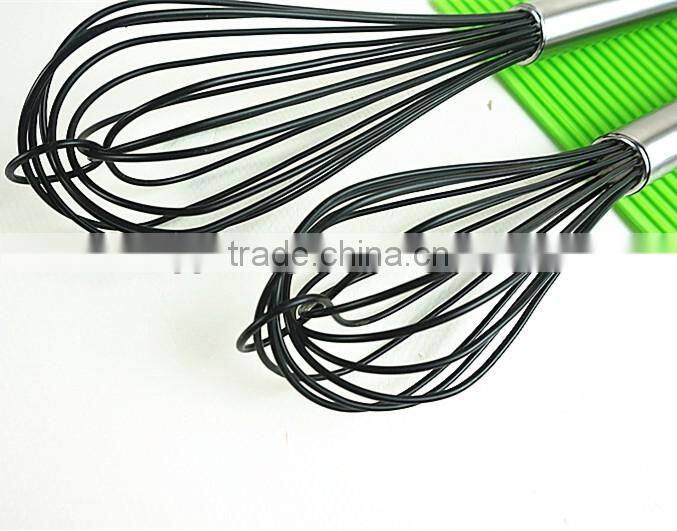 37055 new style silicone whisk with stainless steel handle