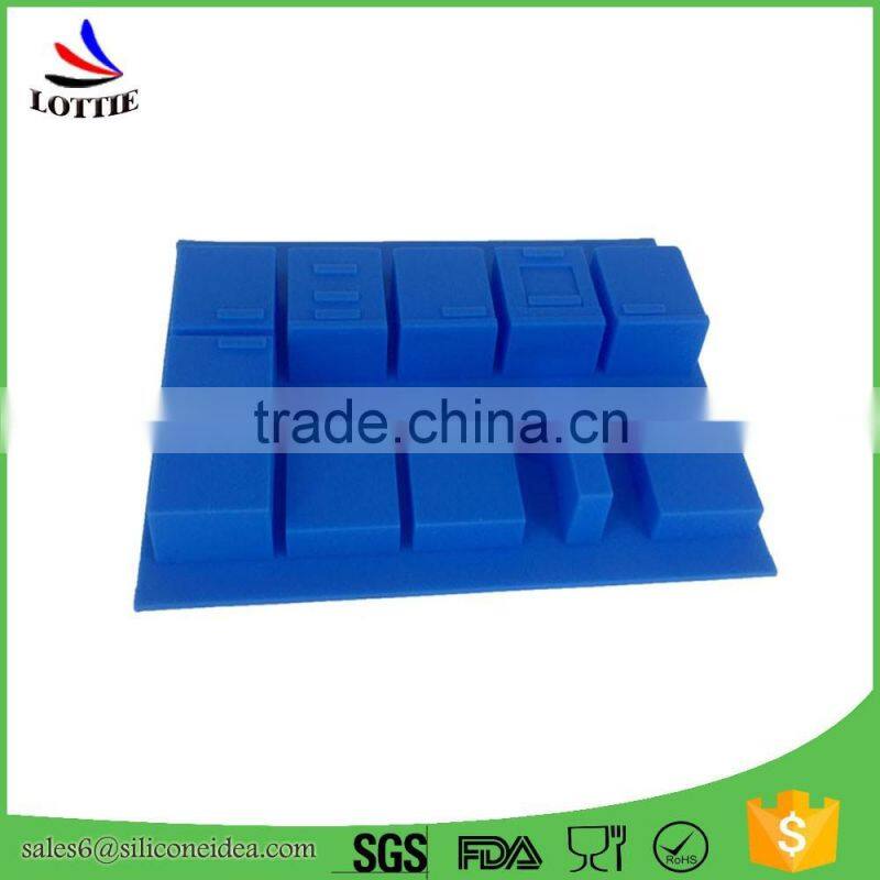 China Manufacturers Food grade rectangle Multi-cavity silicone ice cube tray
