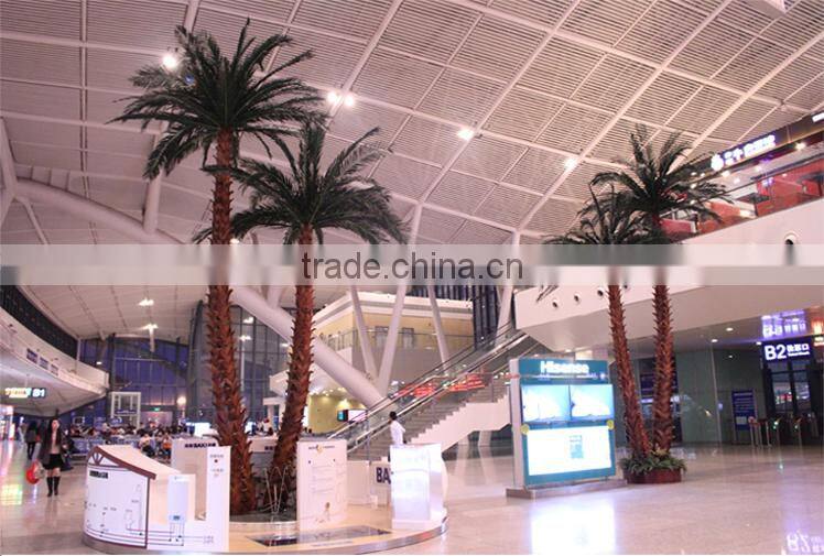 2015 hot sale outdoor large fake plastic palm tree plants and artificial palm tree decorative
