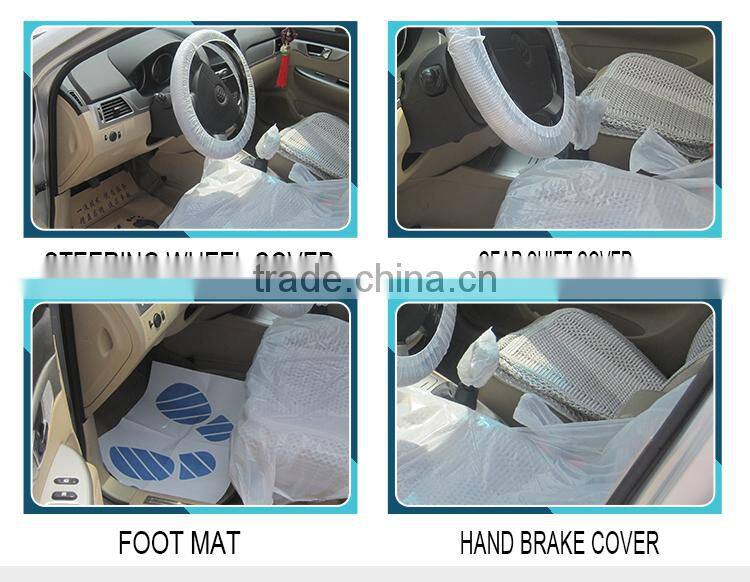 wholesale cheap pe disposable plastic car seat cover steering wheel cover