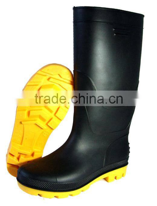 green color fishing and working pvc boots wholesale
