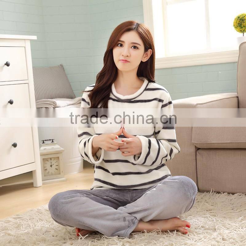 Hot sale couple lovers sleep wear mature sleeping wear for winter comfortable pajamas