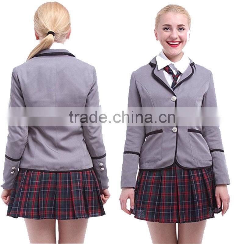 custom sex school girls cotton frocks uniform catalog design