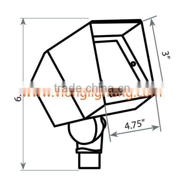 Flood Lights-FLA02, Aluminum Landscape Lighting Fixtures, Bronze Cast Garden Light