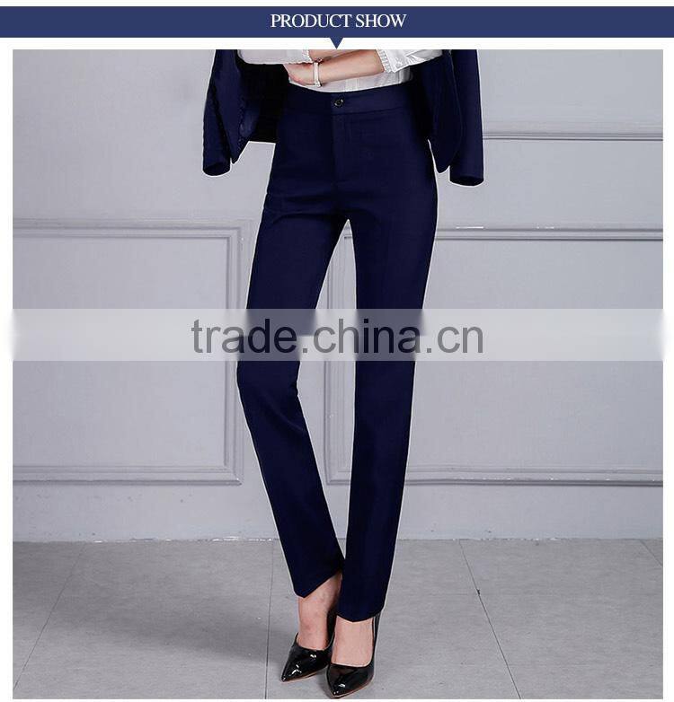 Female slim pants straight legged trousers ladies dress pants overalls skinny pants black suit pants custom made