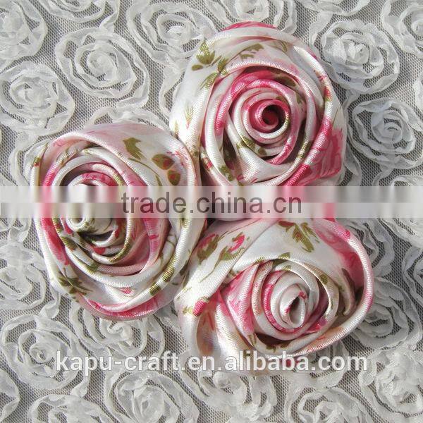 Cute handmade ladybug satin artificial flower