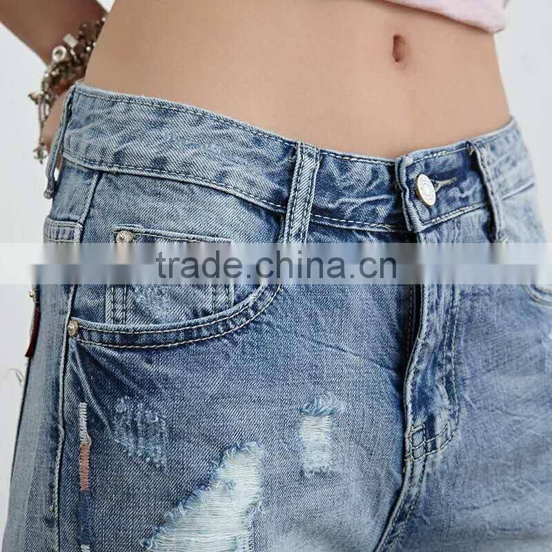 GZY lady summer new denim short ladies jeans top design jeans