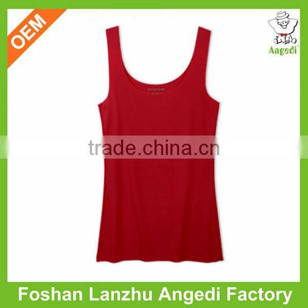 100% cotton ladies gym vest blank tank top custom made slim fit