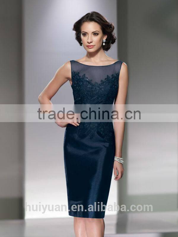 navy blue satin lace prom casual dress for beach party