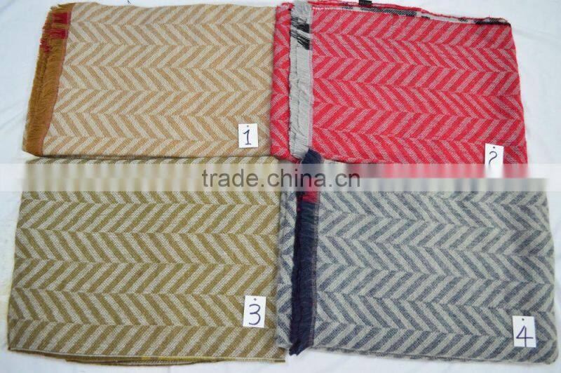 2017 hot popular lady soft cashmere 100%acrylic braided pashmina shawl