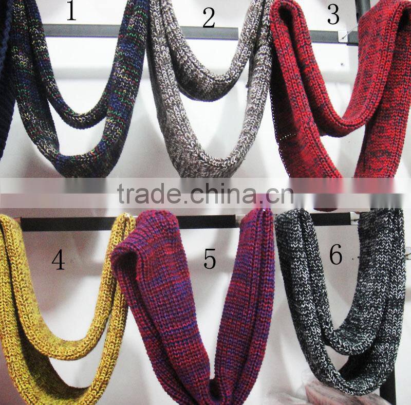 Fashion lady fantasy wave neck acrylic loop scarf