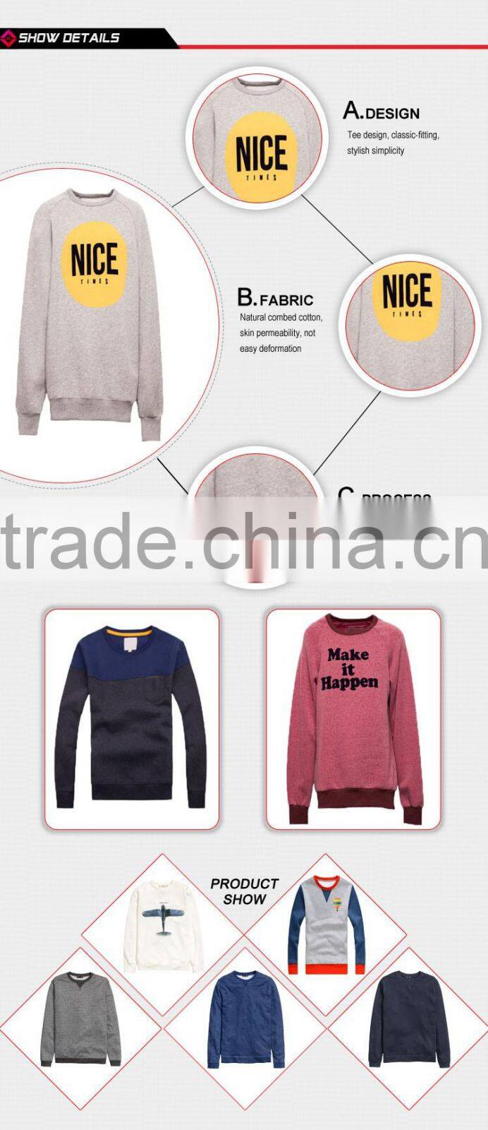 Fashionable Men Stylish Hoodies Printed Cool Custom Personalized Fleece Cotton Logo