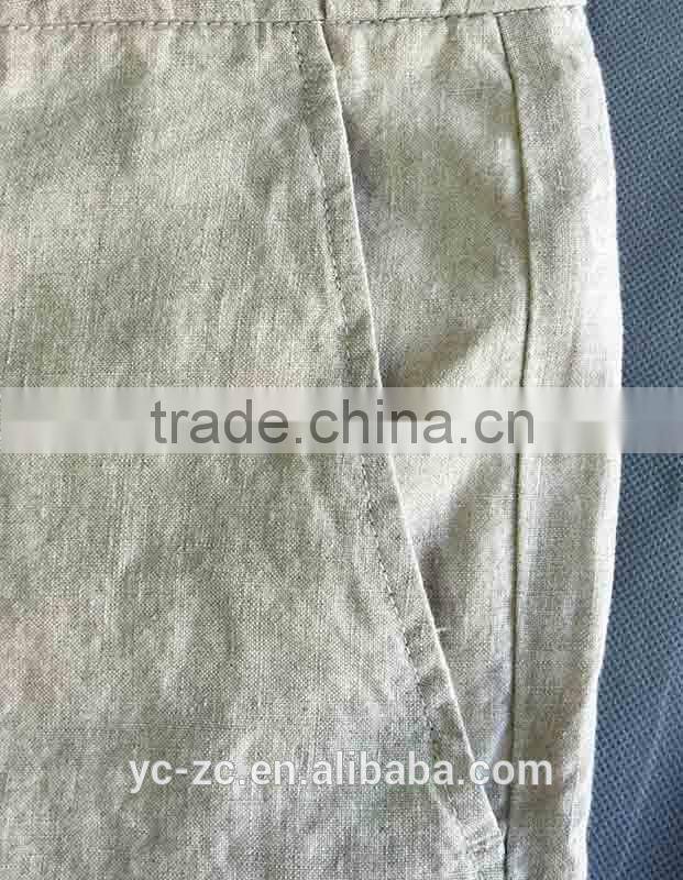 100% linen comfortable men beach shorts