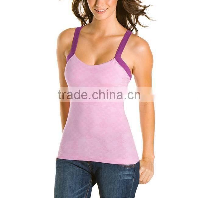 New Style of Yoga Wear Fit Wear Womens Singlet Pink Sports Wear