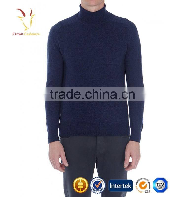 High Neck 100% Wool Cashmere Knit Men Sweater