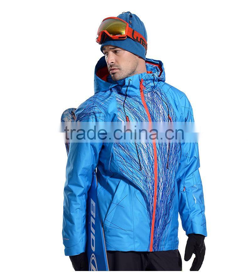 Men outdoor winter clothing OEM colourful ski jacket