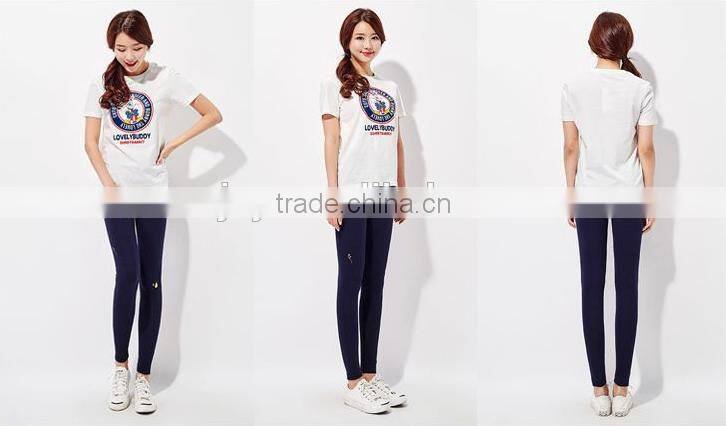 Female money navy blue knitted into joining together cultivate one's morality leggings