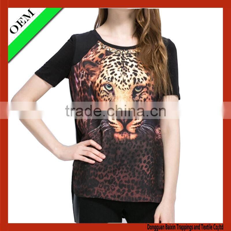 2015 cotton100% cotton t-shirt women print t-shirt OEM