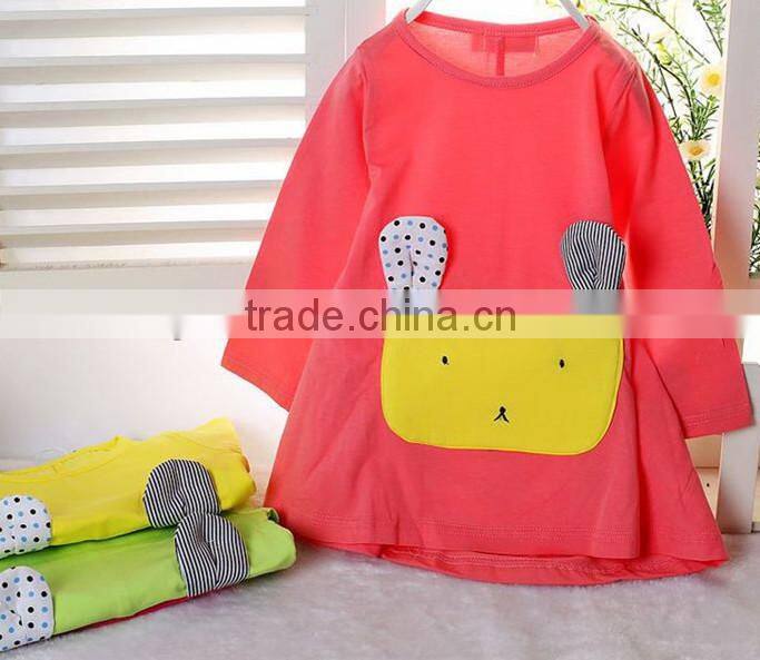 Girls Easter cotton outfit, 2014 spring kid girls bunny clothing set Baby rabbit dovetail skirt leggings 2pcs kid outfit