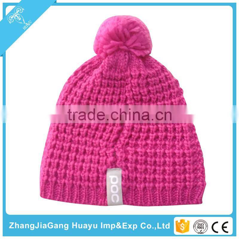 Brand new type knit beanie with ball for decoration