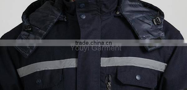 high quality thickening padded jacket with hood workwear for winter