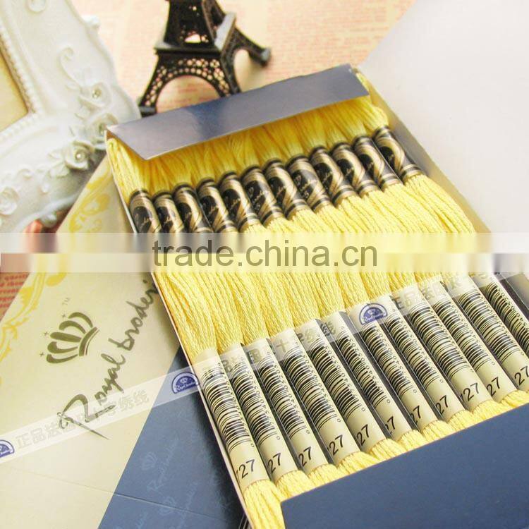 Wholesale cross stitch cotton thread similar DMC thread floss skein cotton 1box = 12 pieces