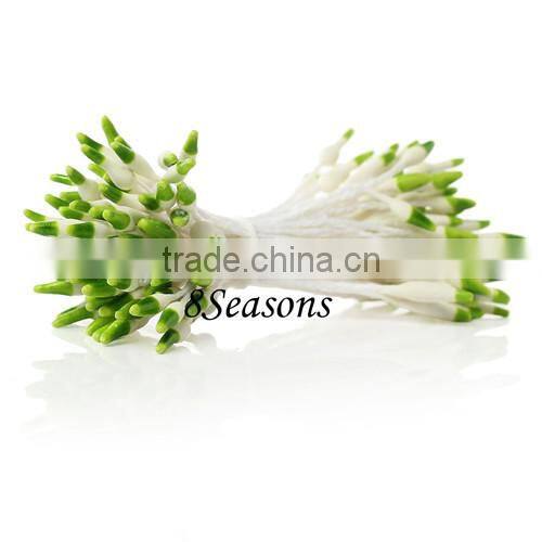 Cheap Wholesale Pearlized Craft Fruit Green Artificial Flower Stamen For Cakes Decoration