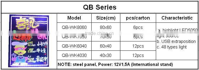 Outdoor&indoor LED writing board for sales/ high quality advertising board