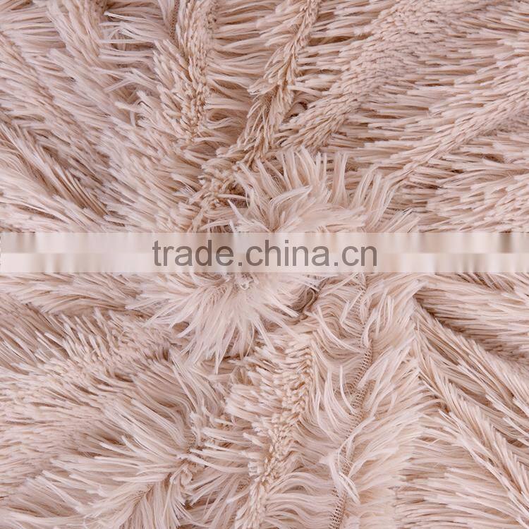 100% polyester promotion solid long pile fake fur winter blankets