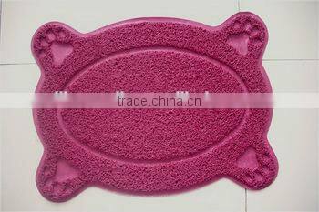 Small Quantity custom size custom design Cat litter mat different shapes kitty litter mat PVC coil cat litter mat