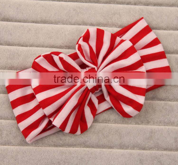 Wholesale top knot turban hair accessories , stripe baby girl headband M5062411