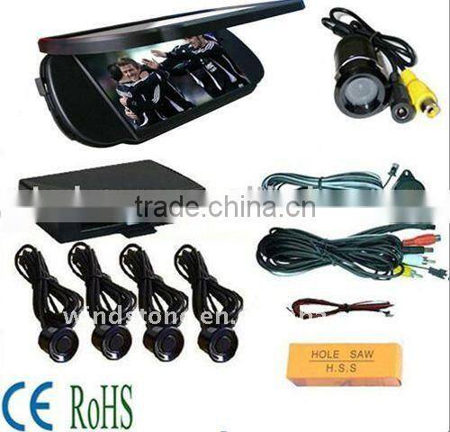 Car Reversing Camera Rearview Mirror Video Parking Sensors System