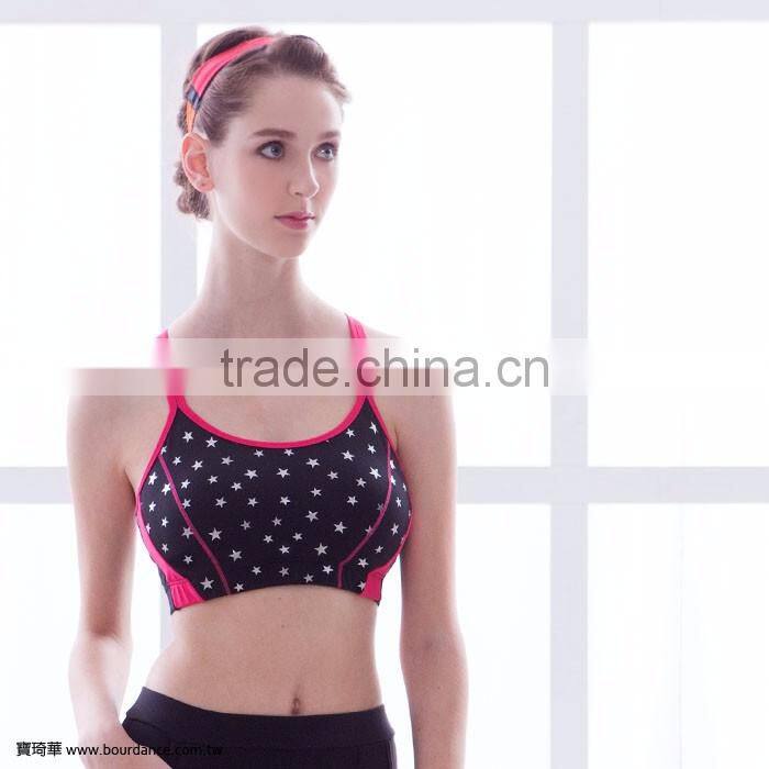 2017 Top quality sports wear 3/4 sleeve tops