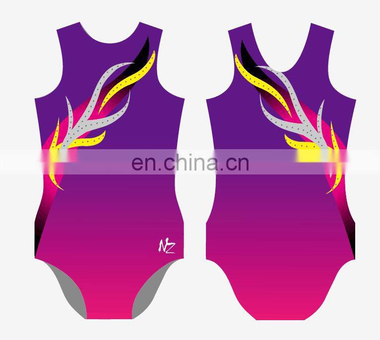 sublimated girls gymnastics dance leotard child