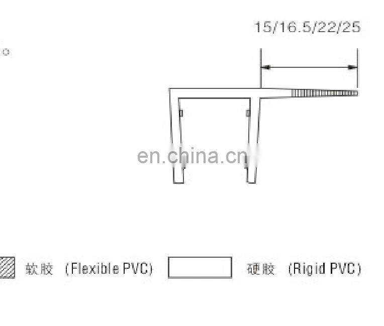 90 degree PVC shower door seal and waterproof strip for 6mm, 8mm, 10mm, 12mm, 15mm glass door