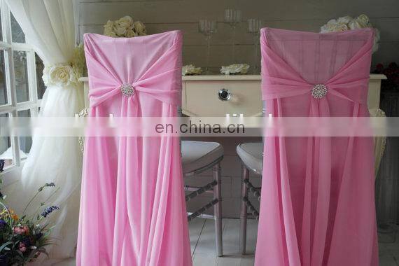 Newest Design Fancy Shiny Purple Wedding Tiffany Ruffle Chair Sash