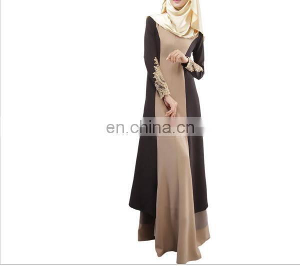 Plus Size Malaysia Dubai Arab lace Sleeve Kaftan Abaya Muslim Long maxi dress