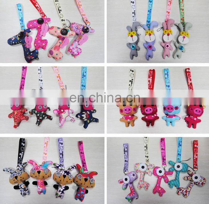 Cute plush monkey toy with magnet mini plush monkey keychain toy