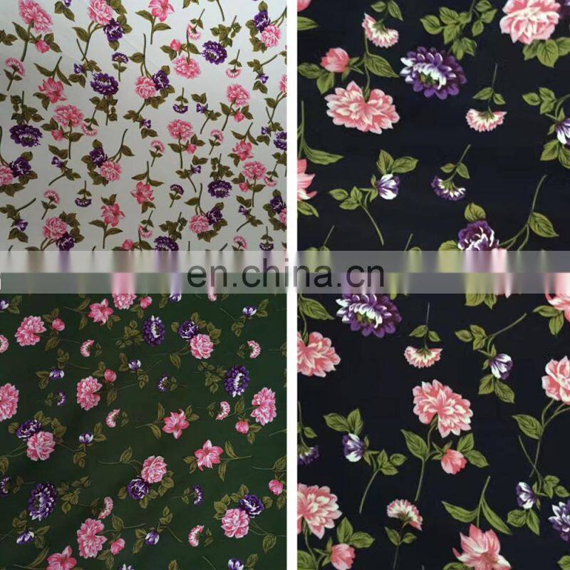 2017 summer new arrival digital printed chiffon fabric polyester stretchfabric