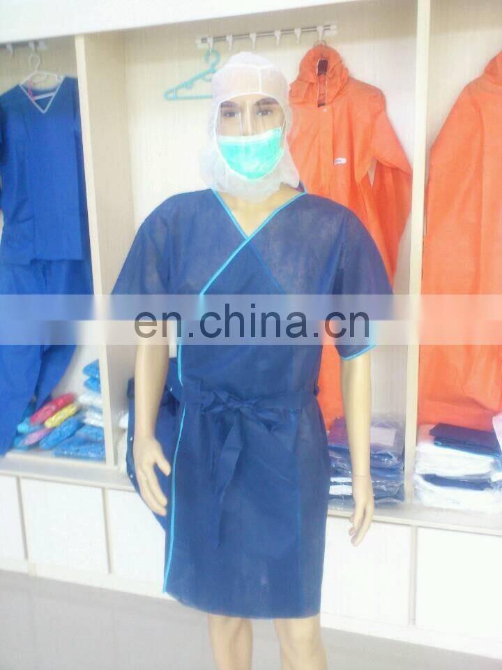 Nonwoven SMS PP surgical gown/kimono for SPA center
