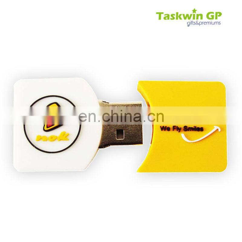Made your own design 16g flash drive , Rectangle shape PVC USB disk