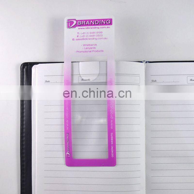 Online shopping on Alibaba pvc plastic small bookmark magnifying glass