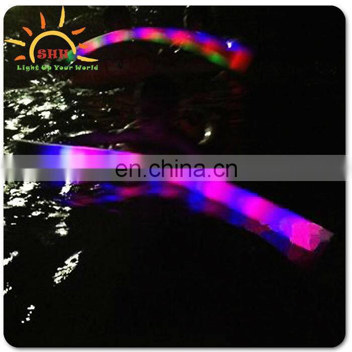 Pool Party Kids Playing Glowing Foam Water Noodle LED Lighting Up Swimming Noodle