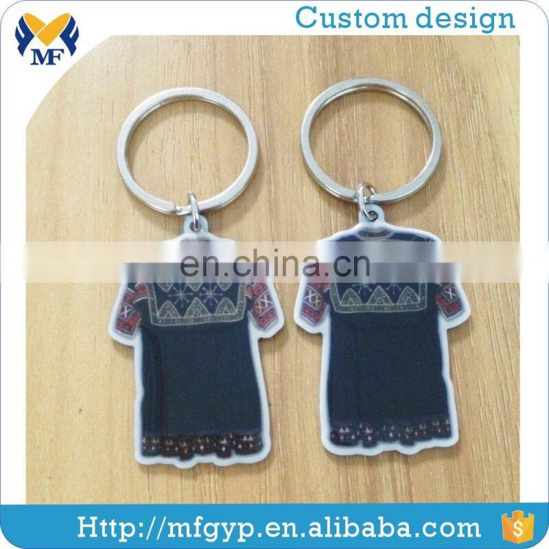 custom made round promotional metal keychain, key ring