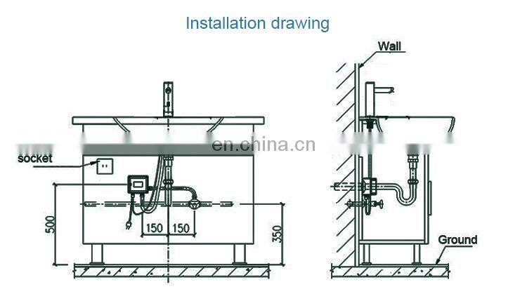 Contemporary single cold water automatic sensor bathroom basin faucet