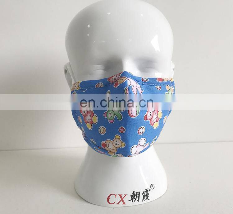Anti air pollution popular custom printed black cotton face mask